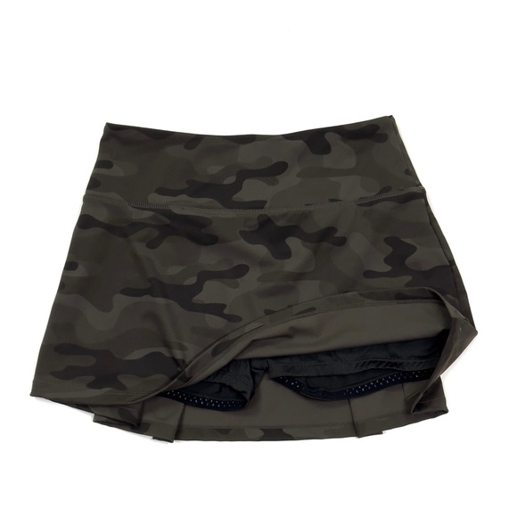 Soothfeel Pleated Tennis Skirt W/Pockets Women’s Size S Green Camo - Picture 3 of 4